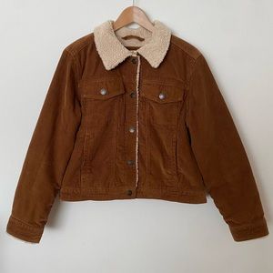 EUC Marine Layer Cord Sherpa Jacket in Monks Robe Brown - Size XL